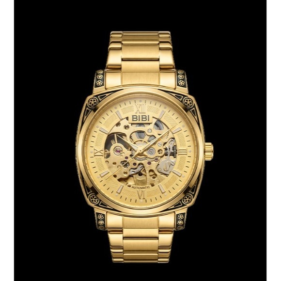 BiBi Other - BIBI Automatic Skeleton Gold Watch 41.5mm
